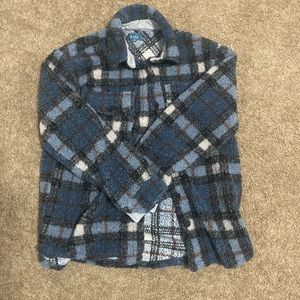 Fluffy blue coat never worn